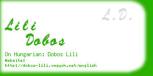 lili dobos business card